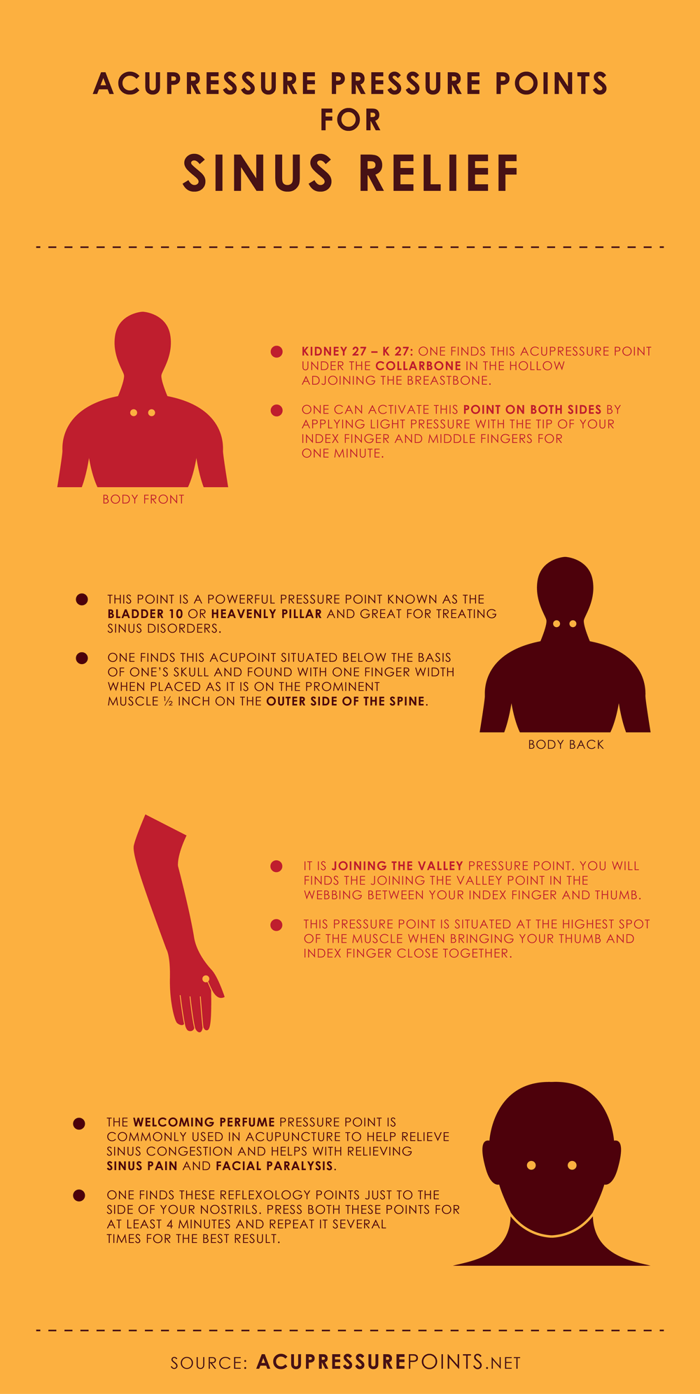 Acupressure Sinus Points Chart