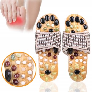 Acupressure Massage Slippers with Natural Stone